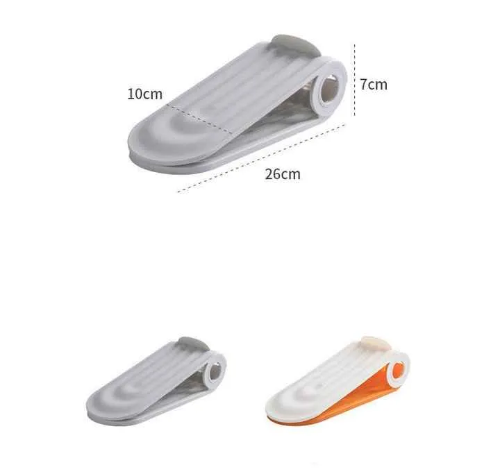 2 PCS | Adjustable Shoe Slot Organizer | Orange | Space-Saving Shoe Storage | Closet & Shelf Solution