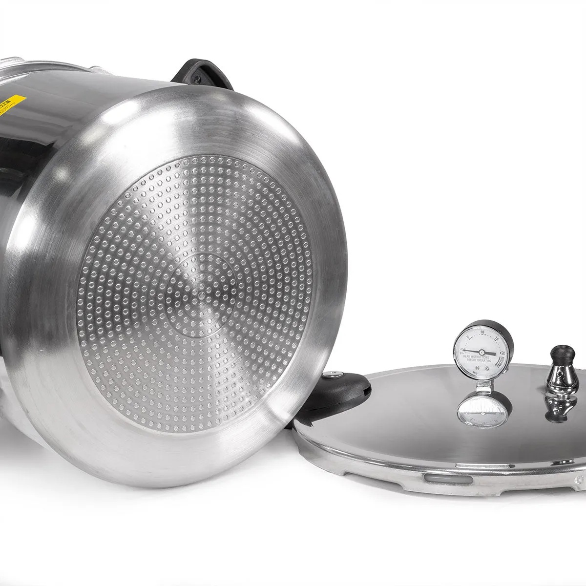 22-Quart Pressure Cooker Canner Build-in Dial Gauge Induction Compatible Stove