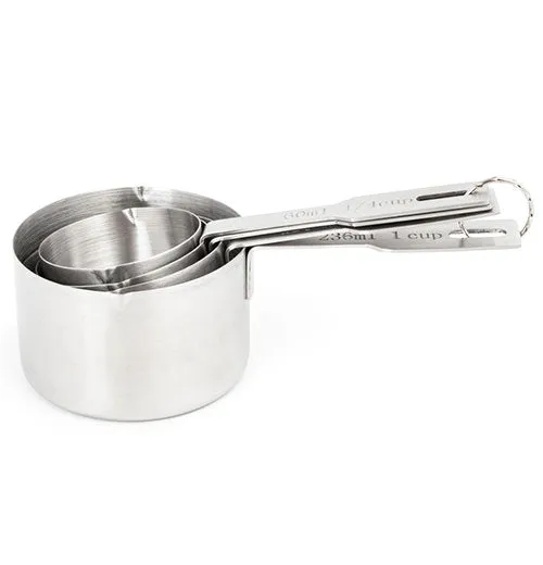 4 Piece Stainless Steel Measuring Cup Set