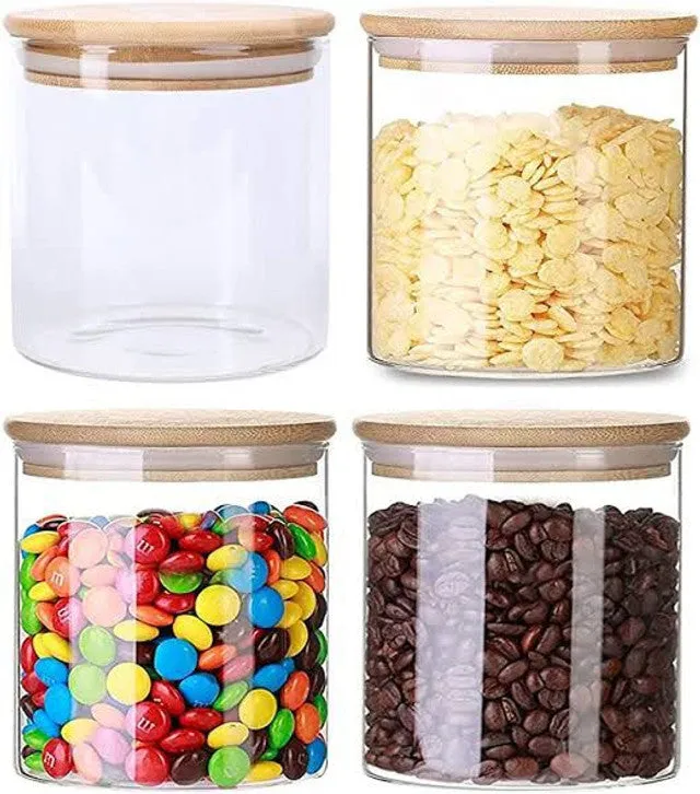 500Ml Glass Storage Jar With Bamboo Lid