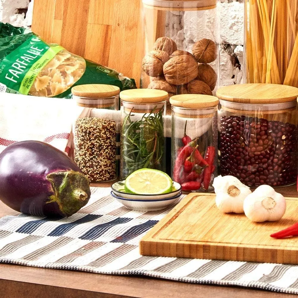 500Ml Glass Storage Jar With Bamboo Lid