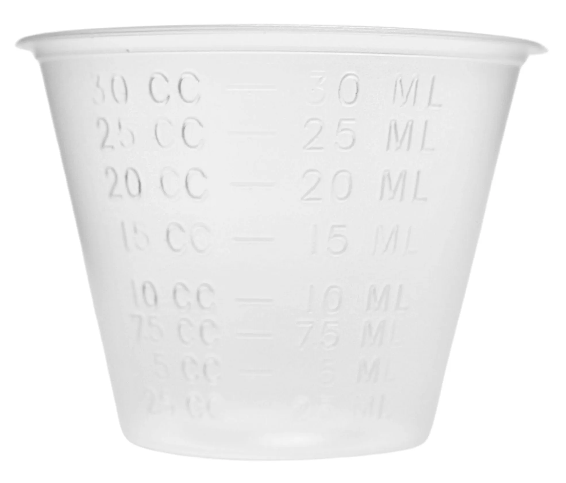 5PK Cup and Scoop Set - 25mL Cups & 2.5mL Scoops - Polypropylene
