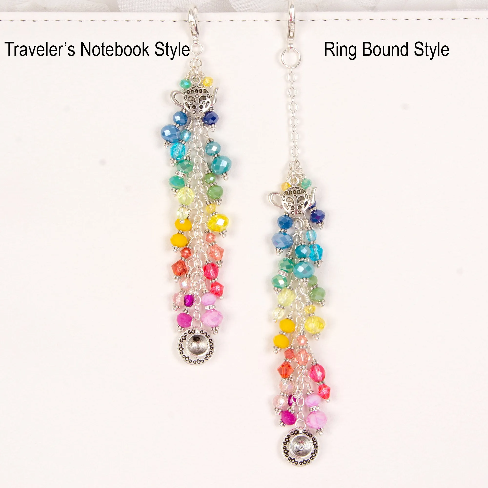 Afternoon Tea Dangle Planner Charm with Teapot and Tea Cup