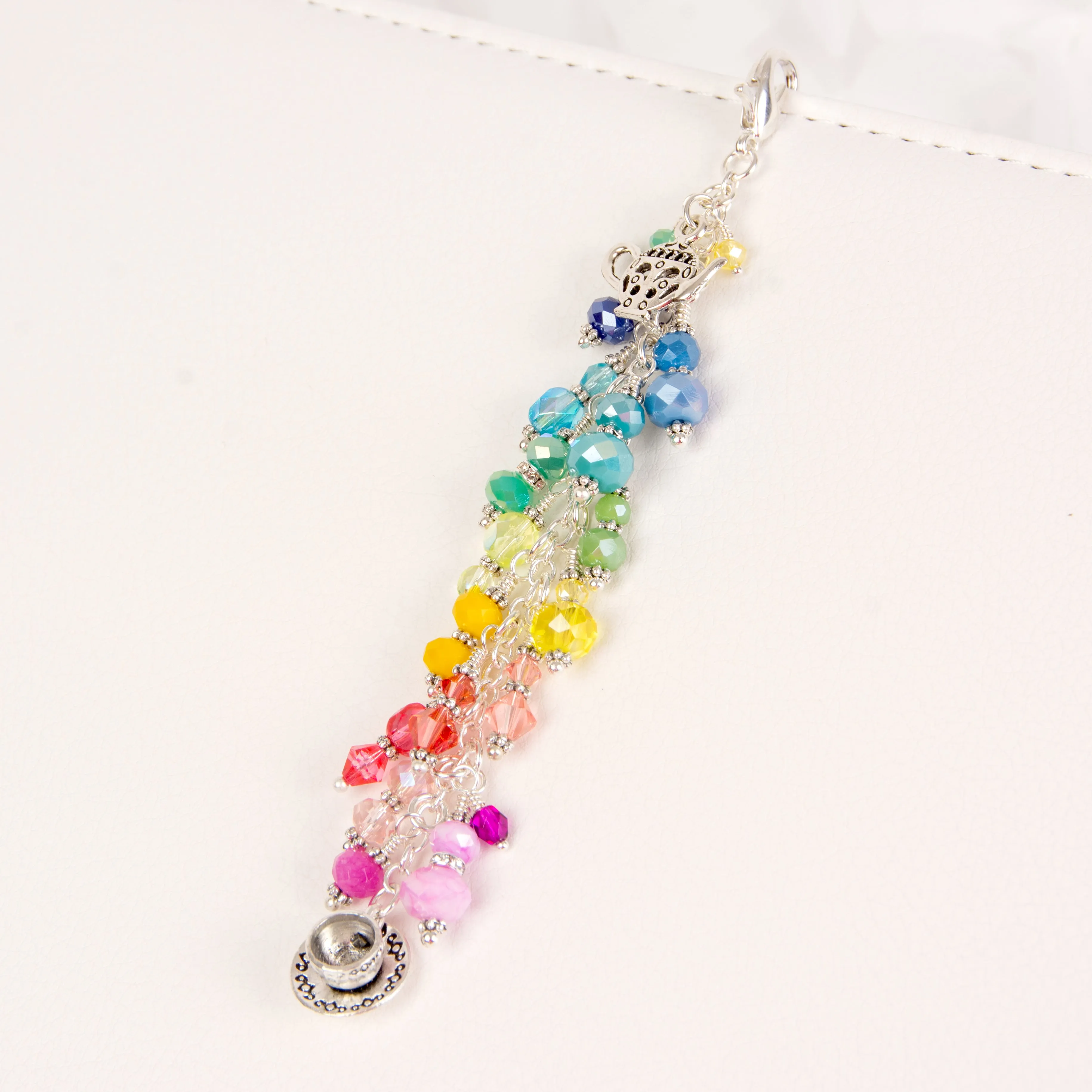 Afternoon Tea Dangle Planner Charm with Teapot and Tea Cup