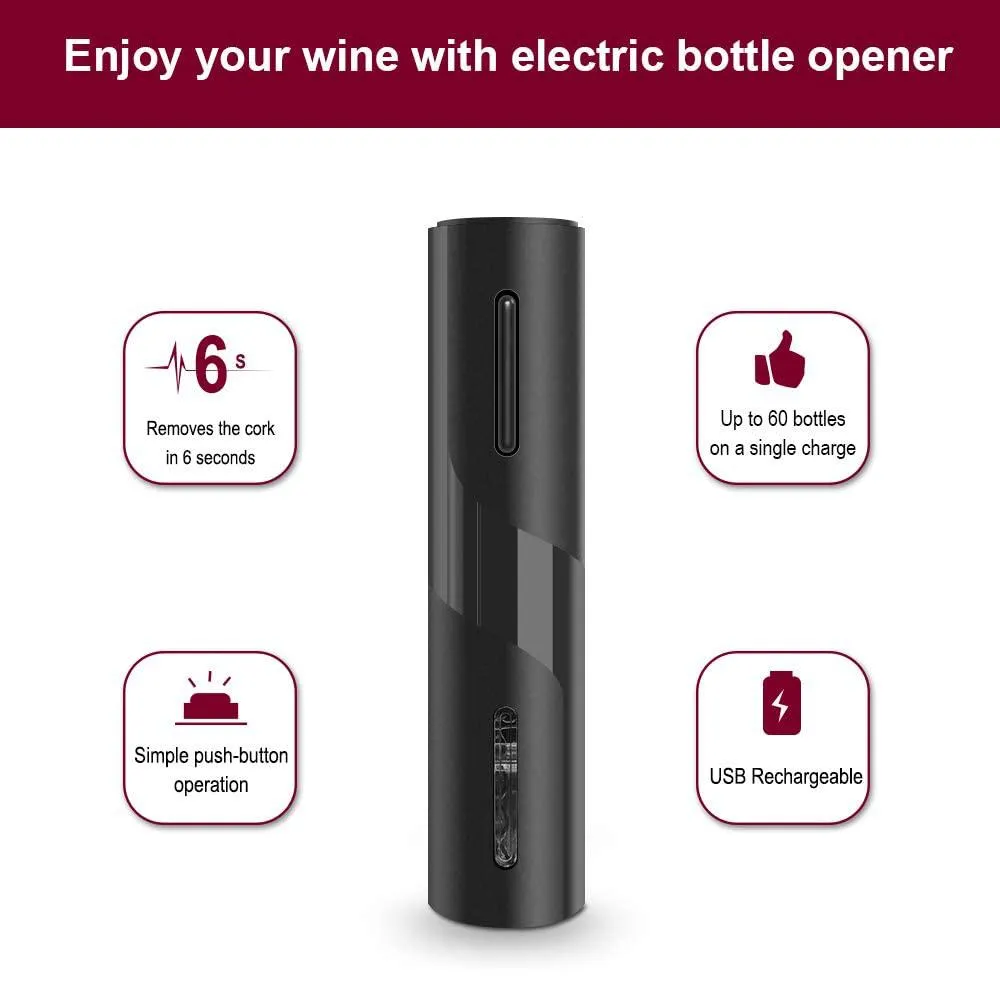 Automatic Electric Wine Bottle Corkscrew Opener