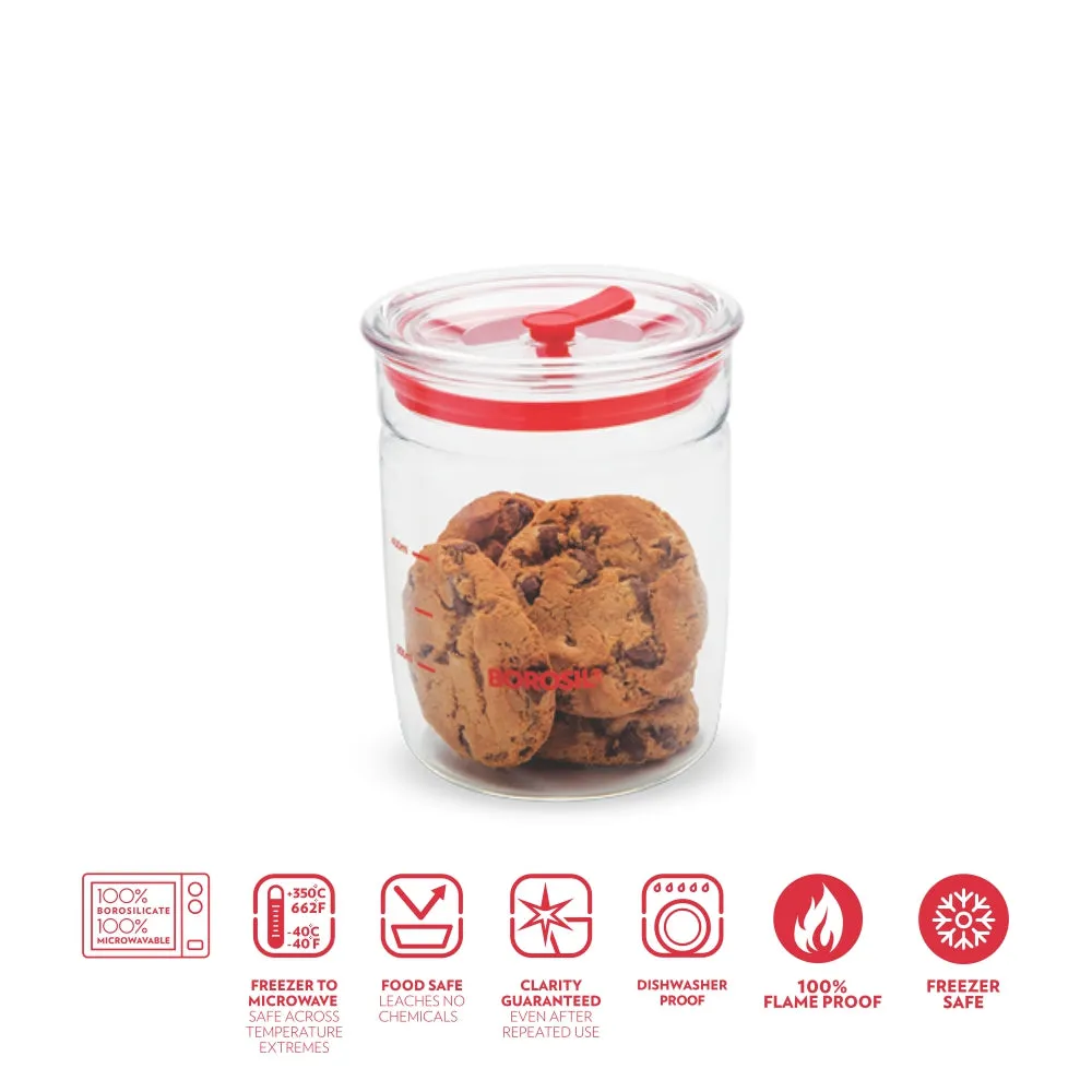Borosil Classic Trend Glass Jar