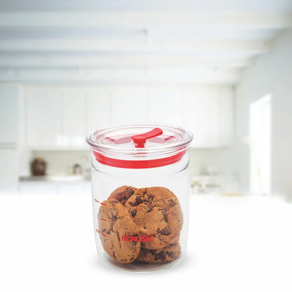 Borosil Classic Trend Glass Jar