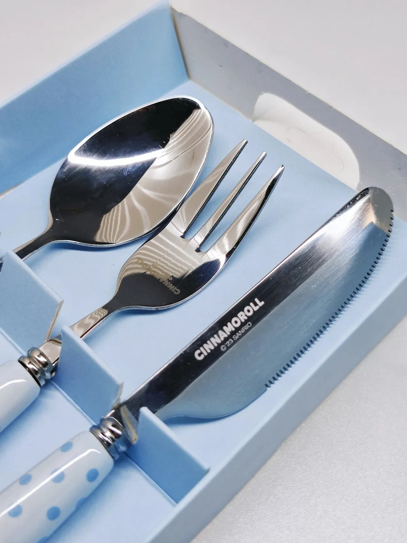 Cartoon Ceramic Stainless Steel Cutlery Set
