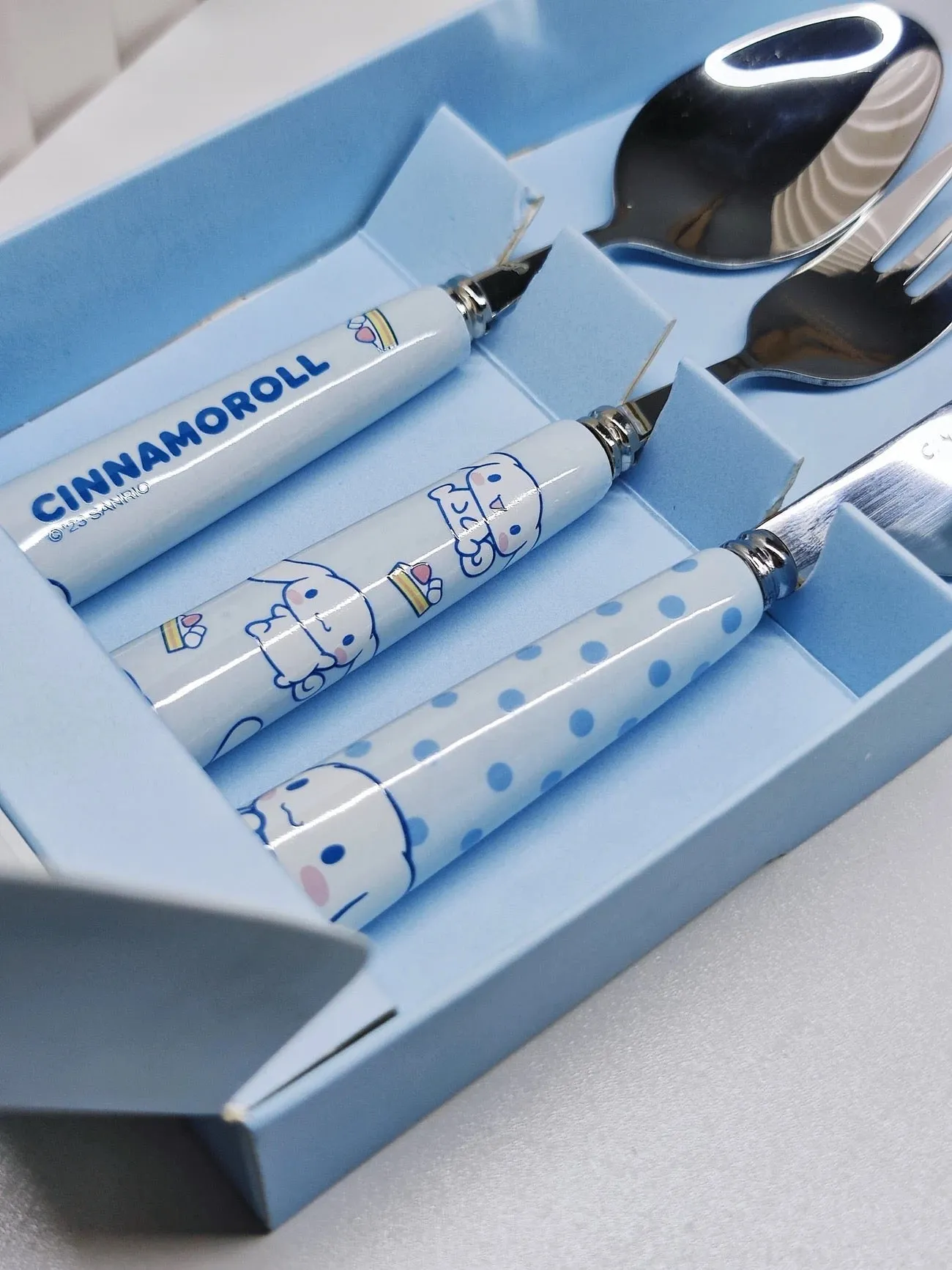Cartoon Ceramic Stainless Steel Cutlery Set