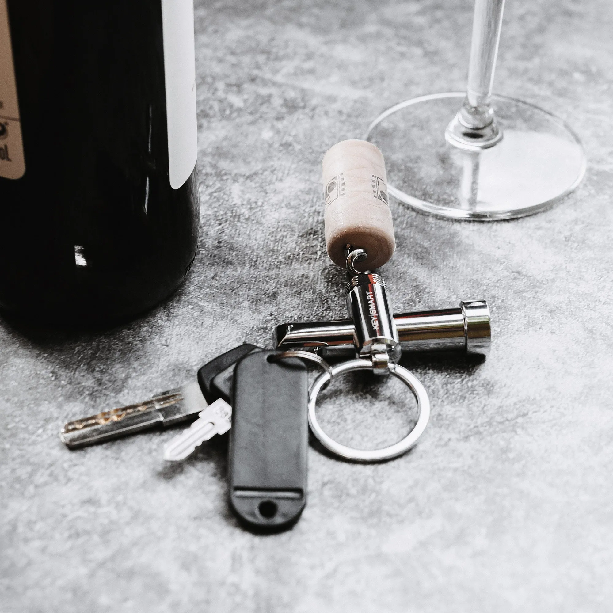 CorkSmart 2-in-1 Bottle & Wine Opener | Stainless Steel | Easy Grip Handle | Compact & Lightweight