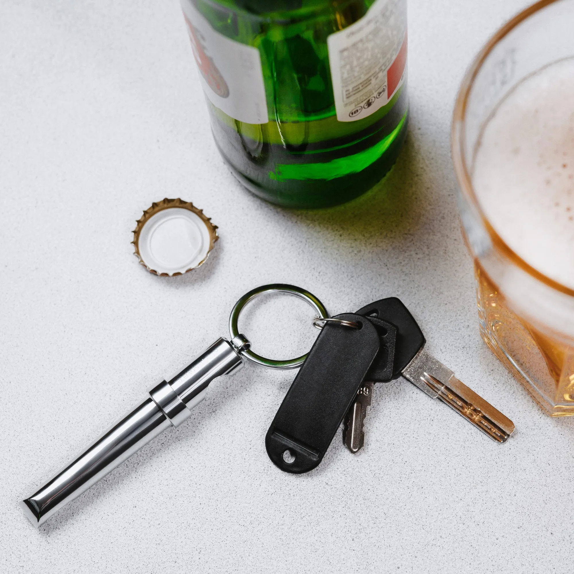 CorkSmart 2-in-1 Bottle & Wine Opener | Stainless Steel | Easy Grip Handle | Compact & Lightweight