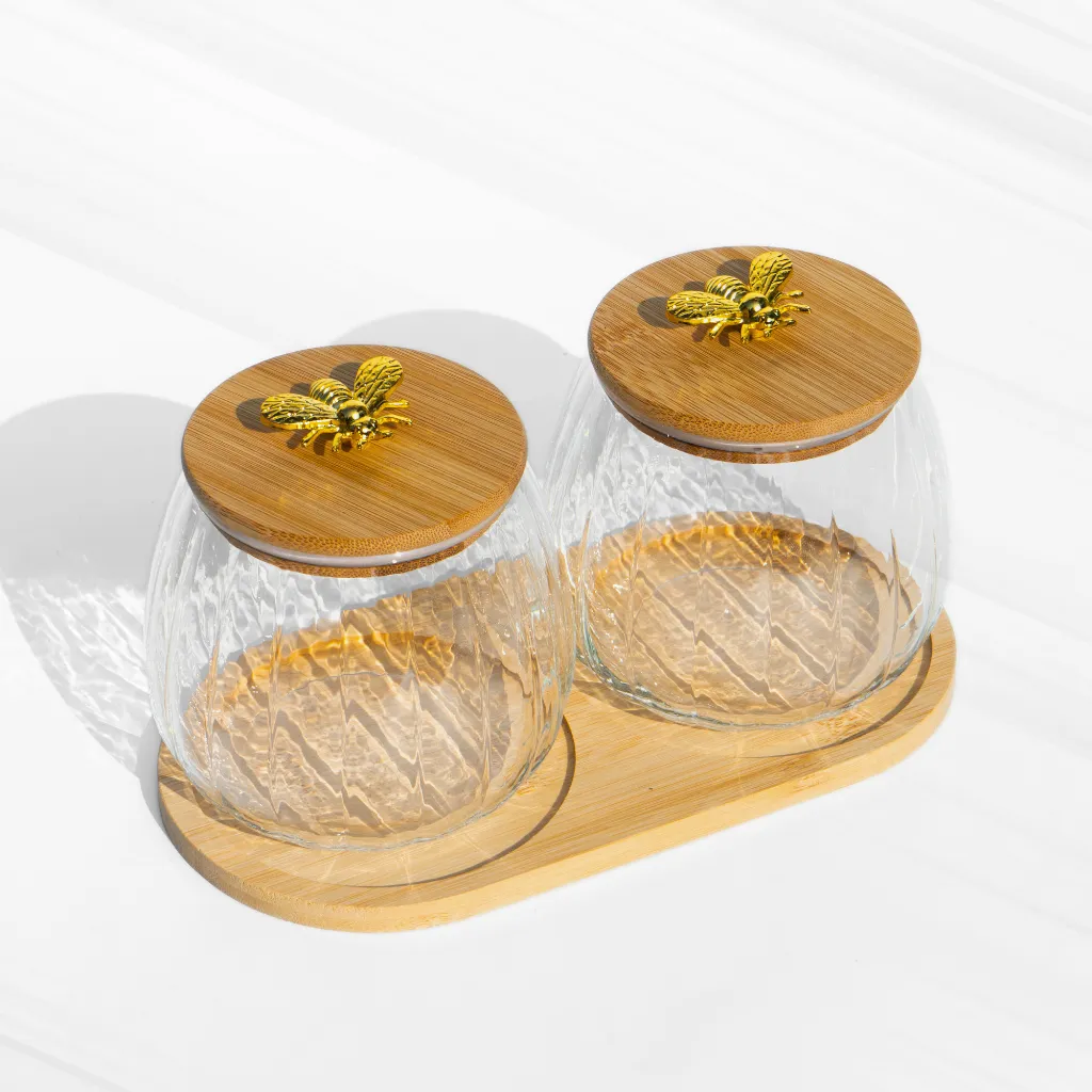Fluted Storage Container Set with Tray