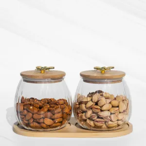 Fluted Storage Container Set with Tray