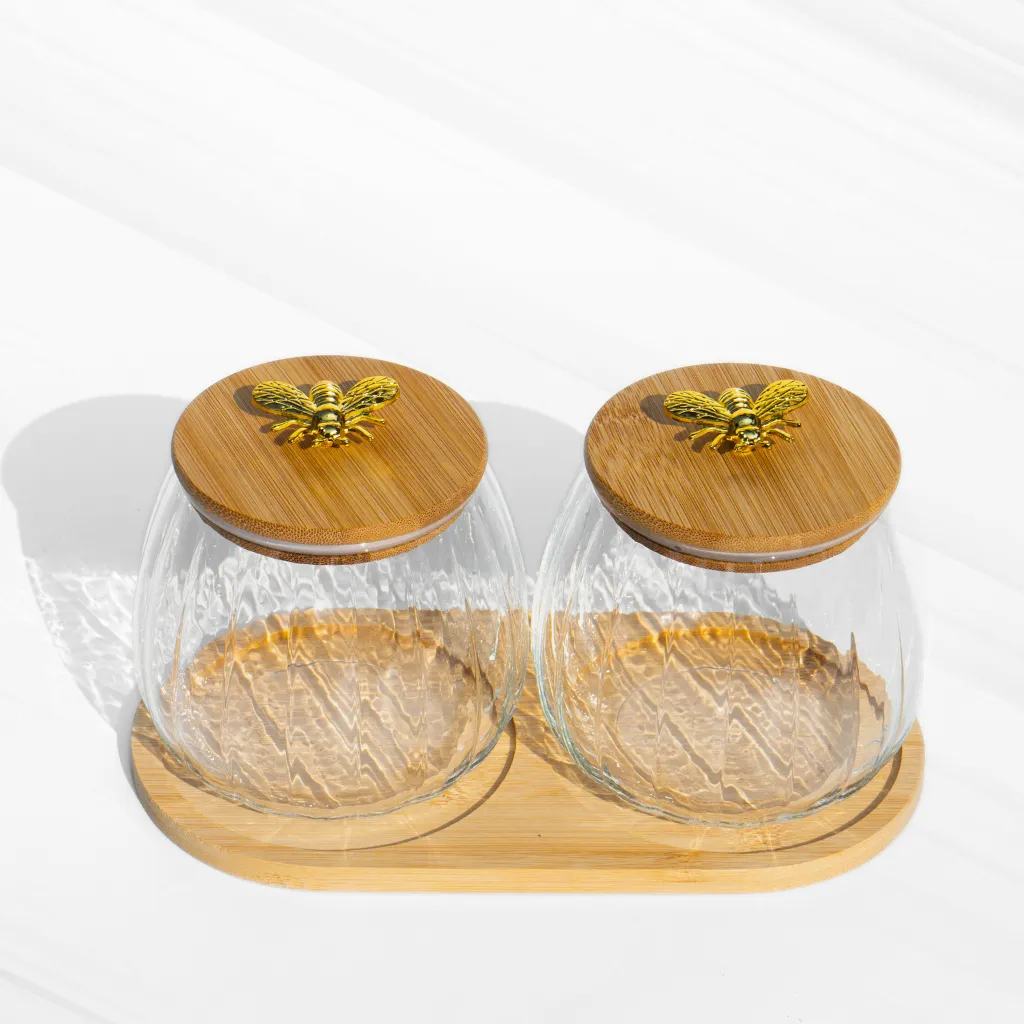 Fluted Storage Container Set with Tray