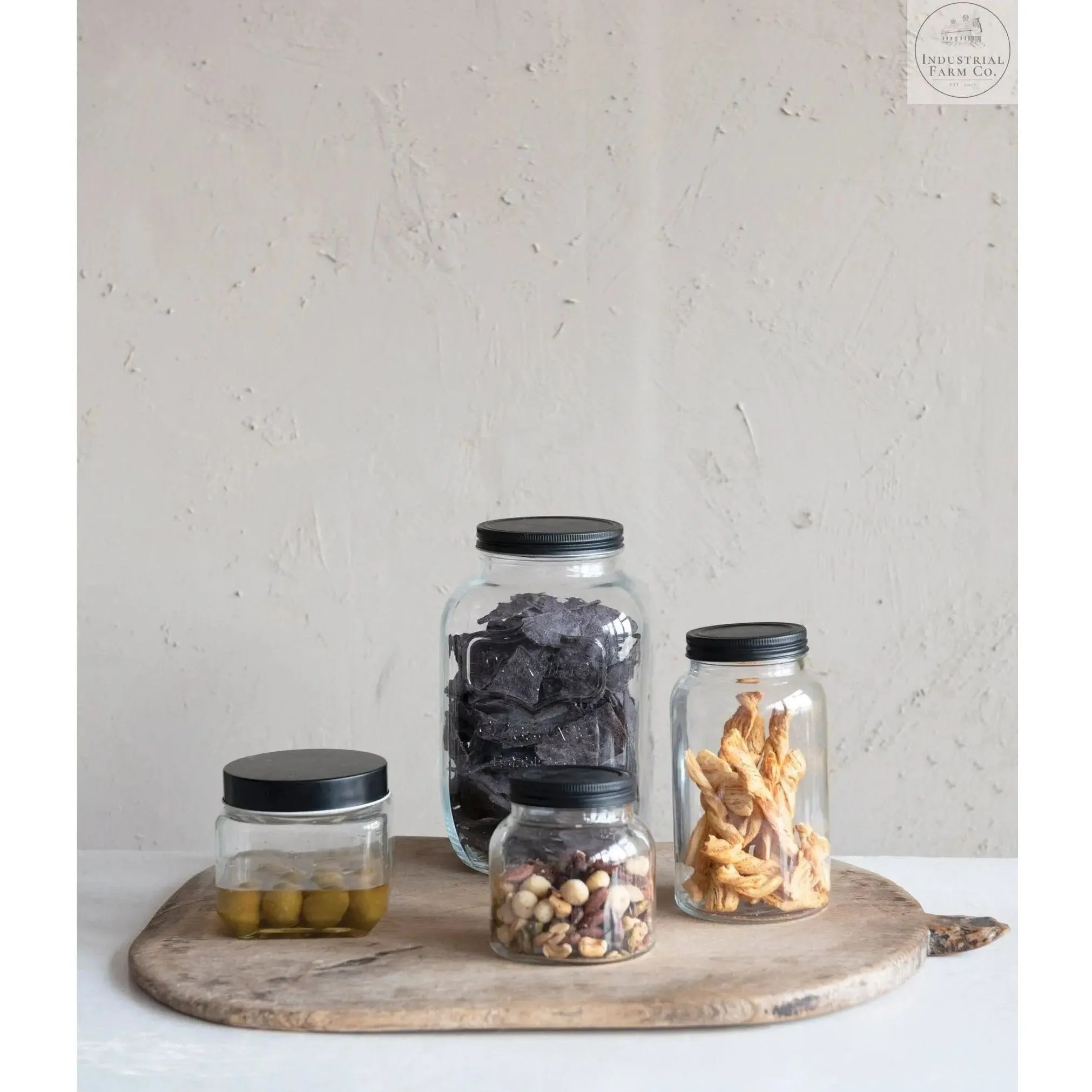 Glass Jar With Metal Lid