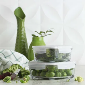 Glass Storage Tub 375ml with Tight Lid SGN2029 1pc