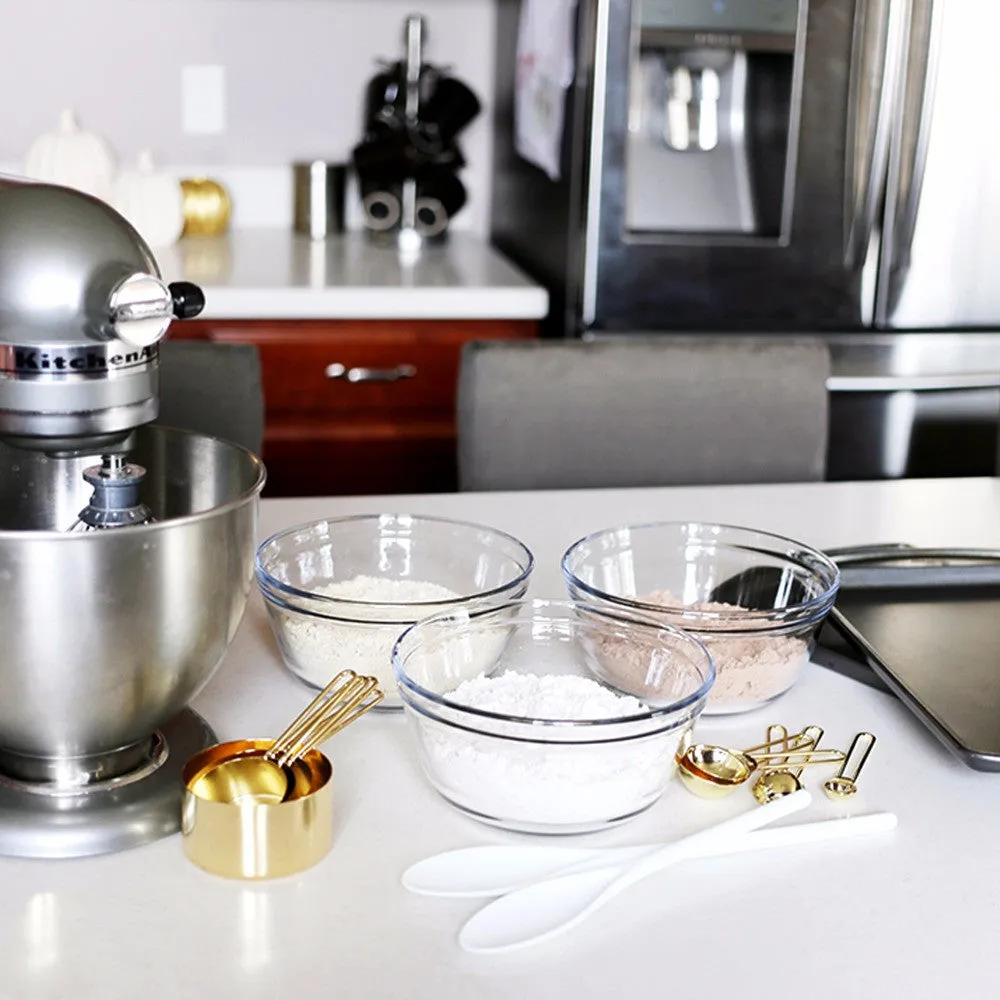 Gold measuring cup measuring spoon set