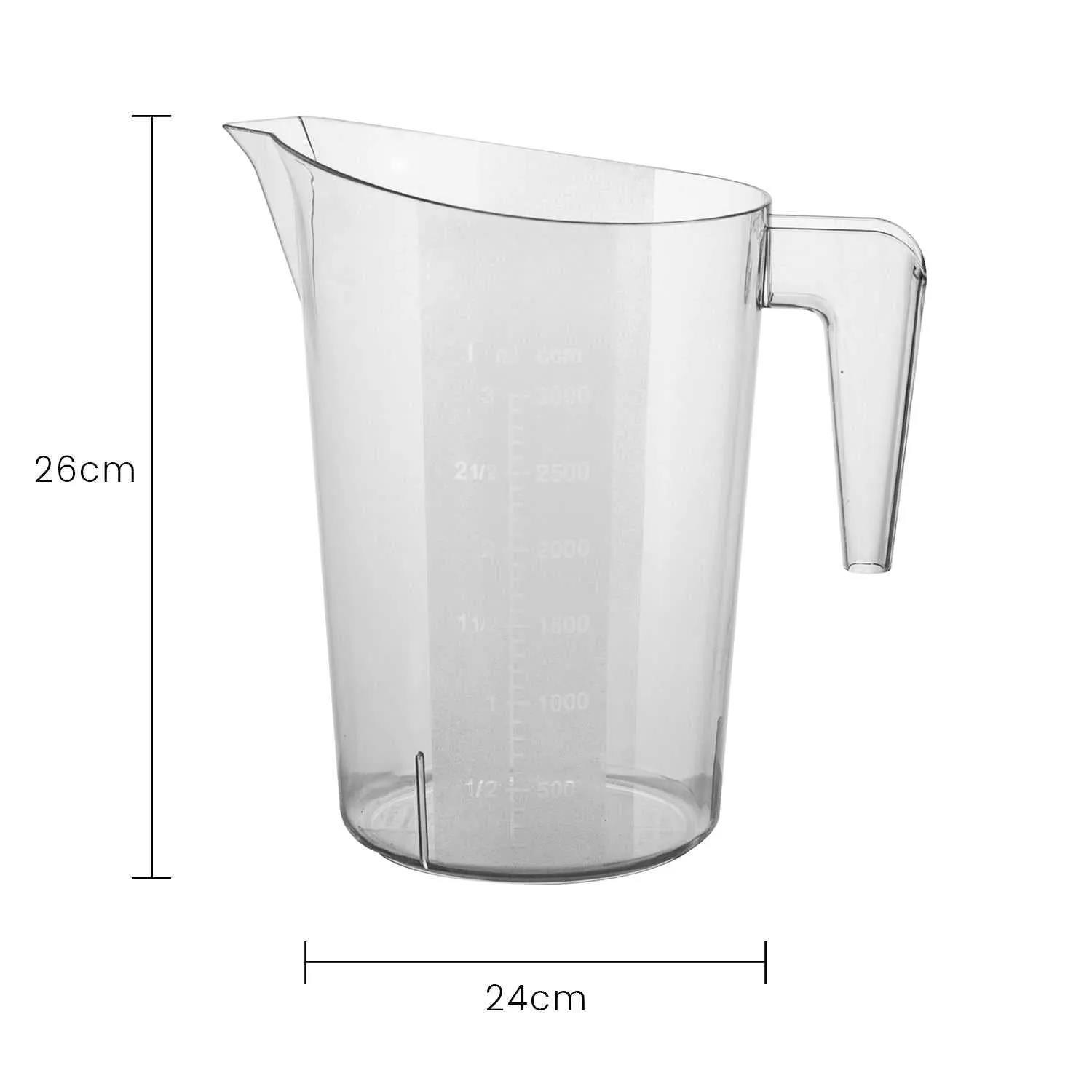 Hakka 5-Piece Clear Polycarbonate Measuring Cup Set