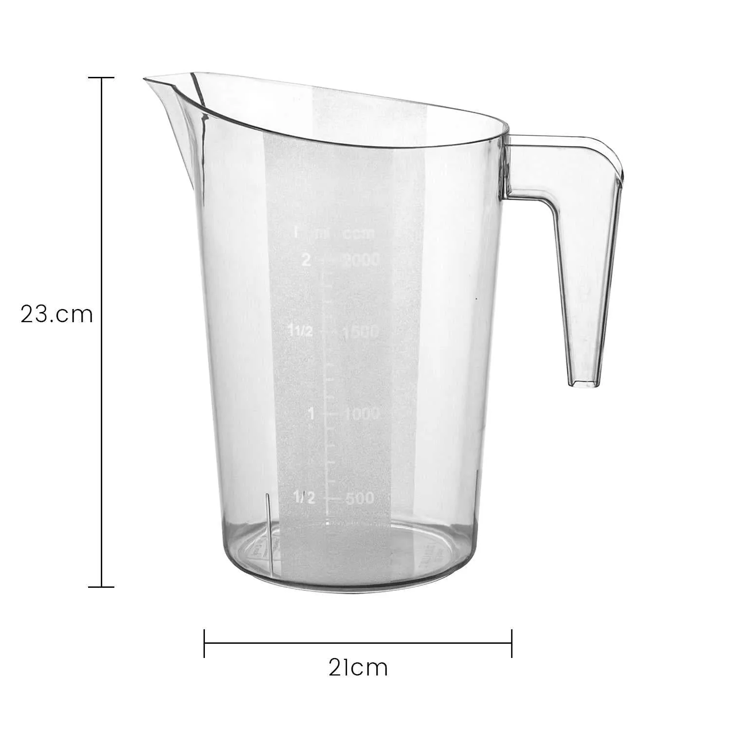 Hakka 5-Piece Clear Polycarbonate Measuring Cup Set