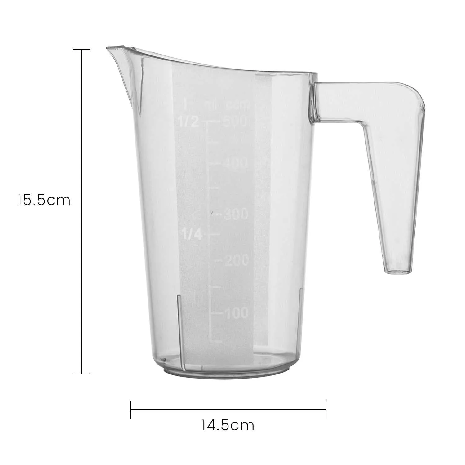 Hakka 5-Piece Clear Polycarbonate Measuring Cup Set
