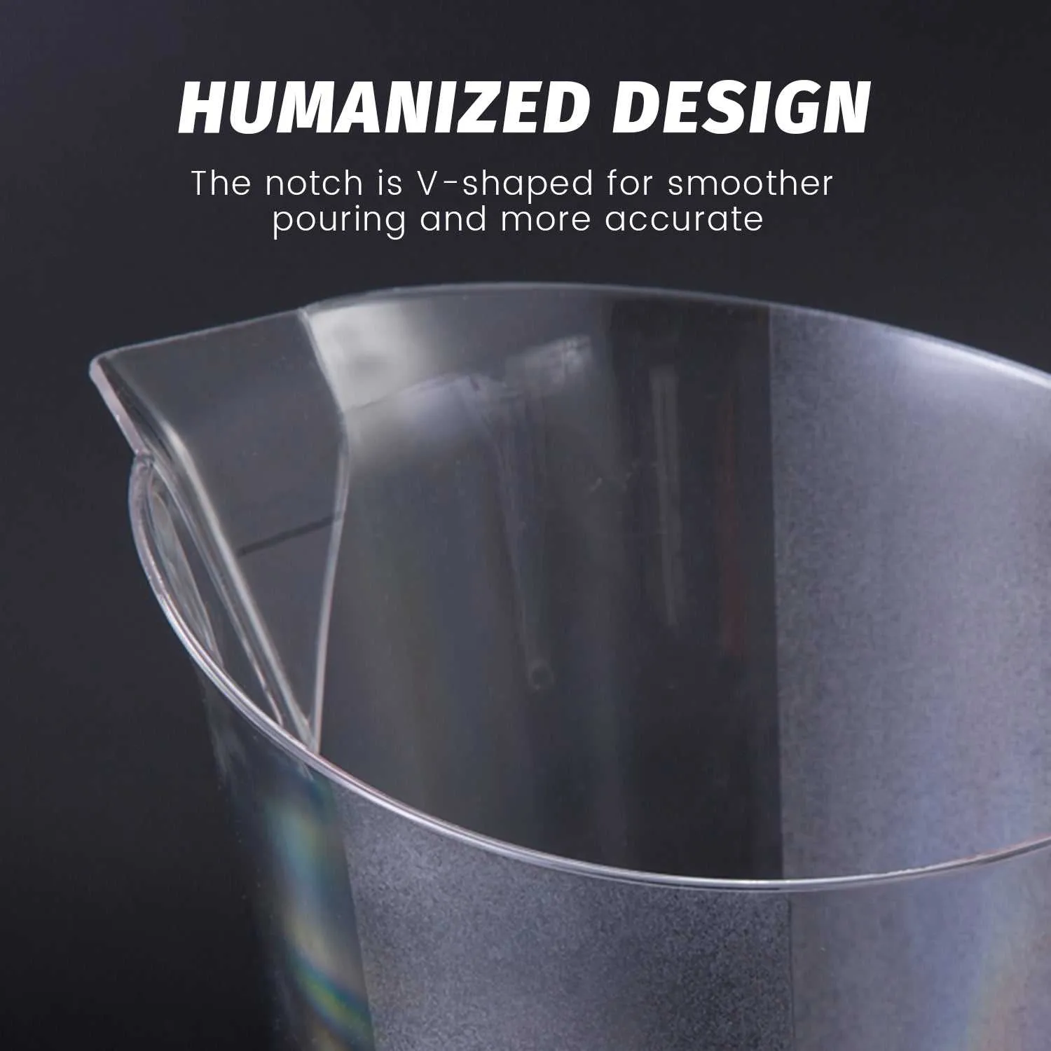 Hakka 5-Piece Clear Polycarbonate Measuring Cup Set