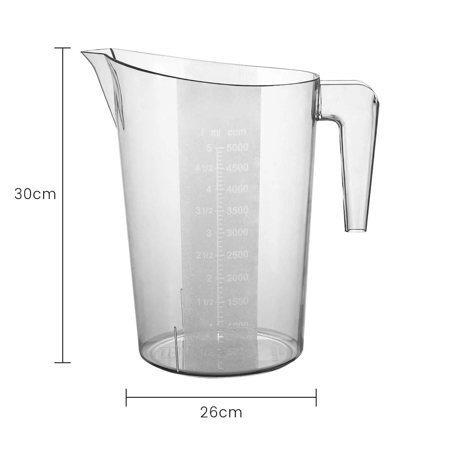 Hakka 5-Piece Clear Polycarbonate Measuring Cup Set