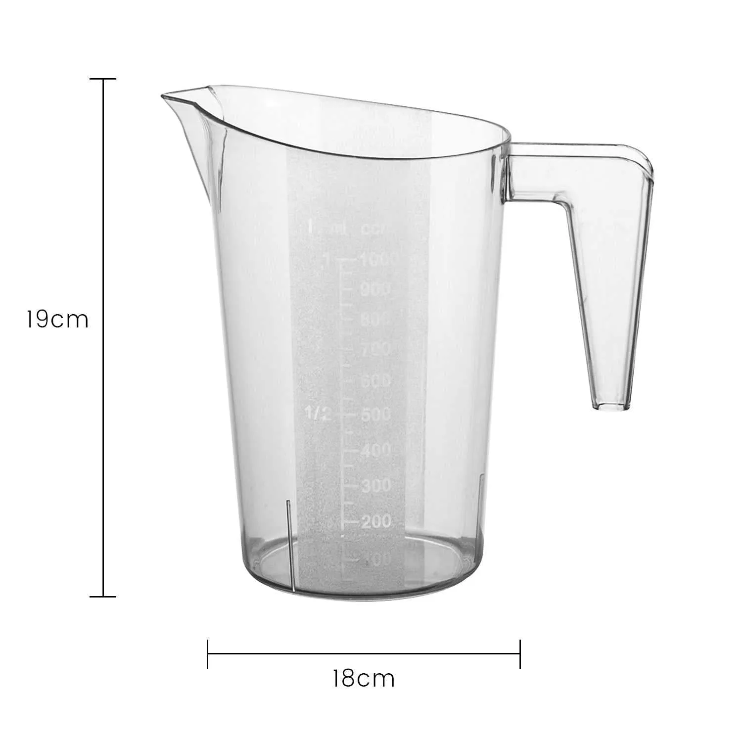 Hakka 5-Piece Clear Polycarbonate Measuring Cup Set