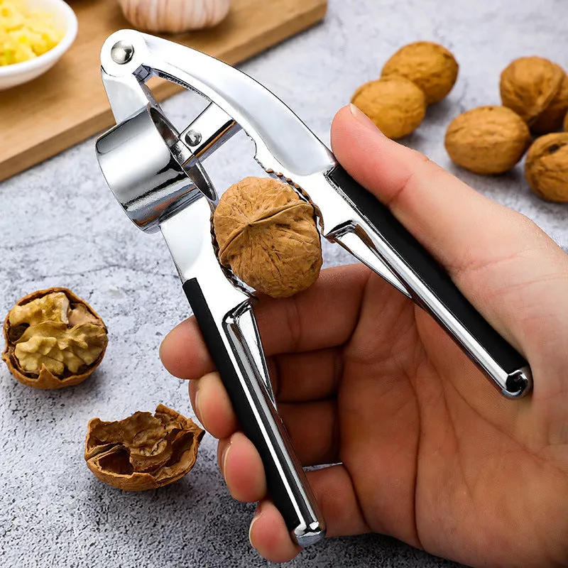 HippoMart Chef's Professional SUS304 Stainless Steel Garlic Press with Ergonomic Handle