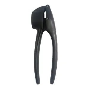 Home Basics Zinc Garlic Press, Matte Black