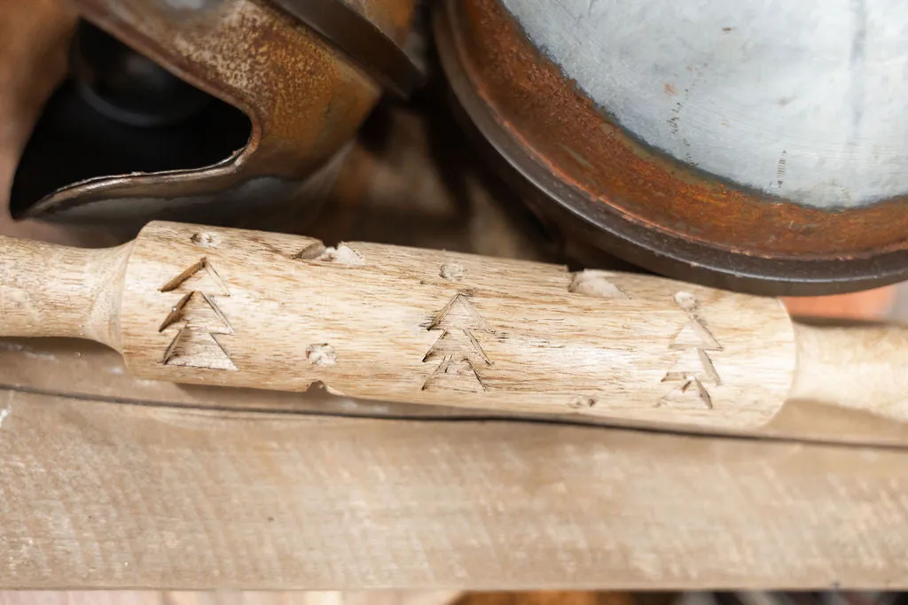 Imprinted Wooden Rolling Pin