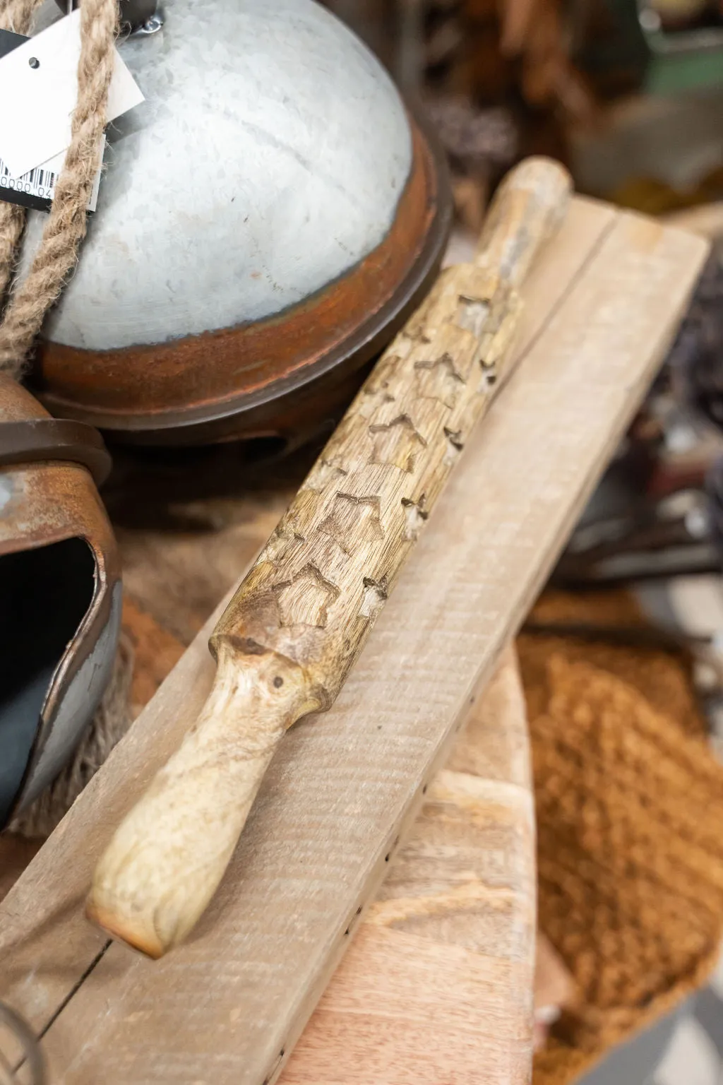 Imprinted Wooden Rolling Pin