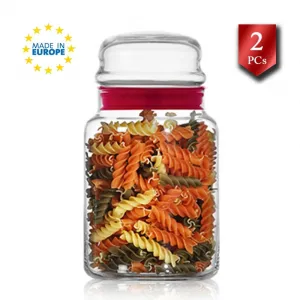 Lav Sera Food Containers with Airtight Glass Lids, 2 Pcs, 30 oz