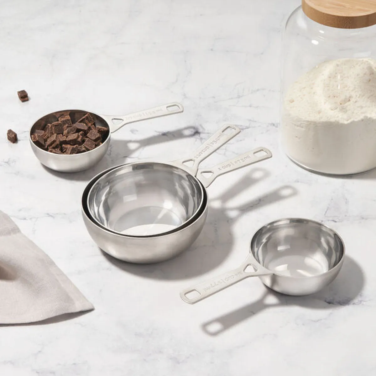Le Creuset N/A Stainless Steel Batch Baking Measuring Cups - Set of 4