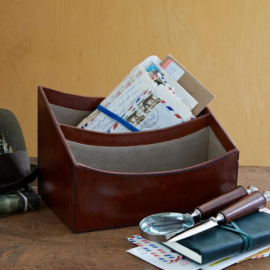 Leather Letter Rack