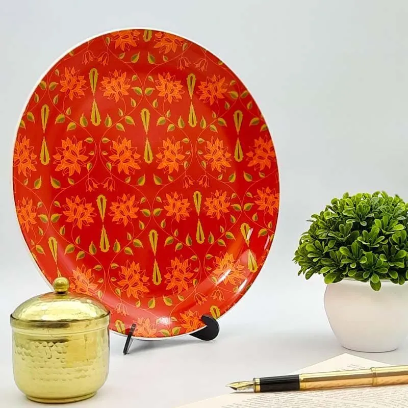 Magnate Mughal decorative Plate - Red