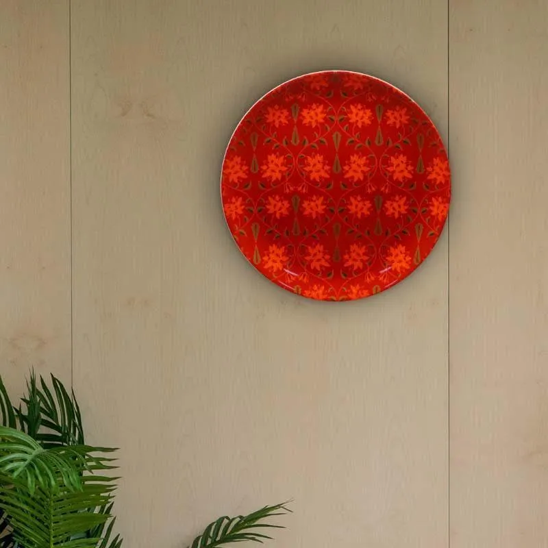 Magnate Mughal decorative Plate - Red