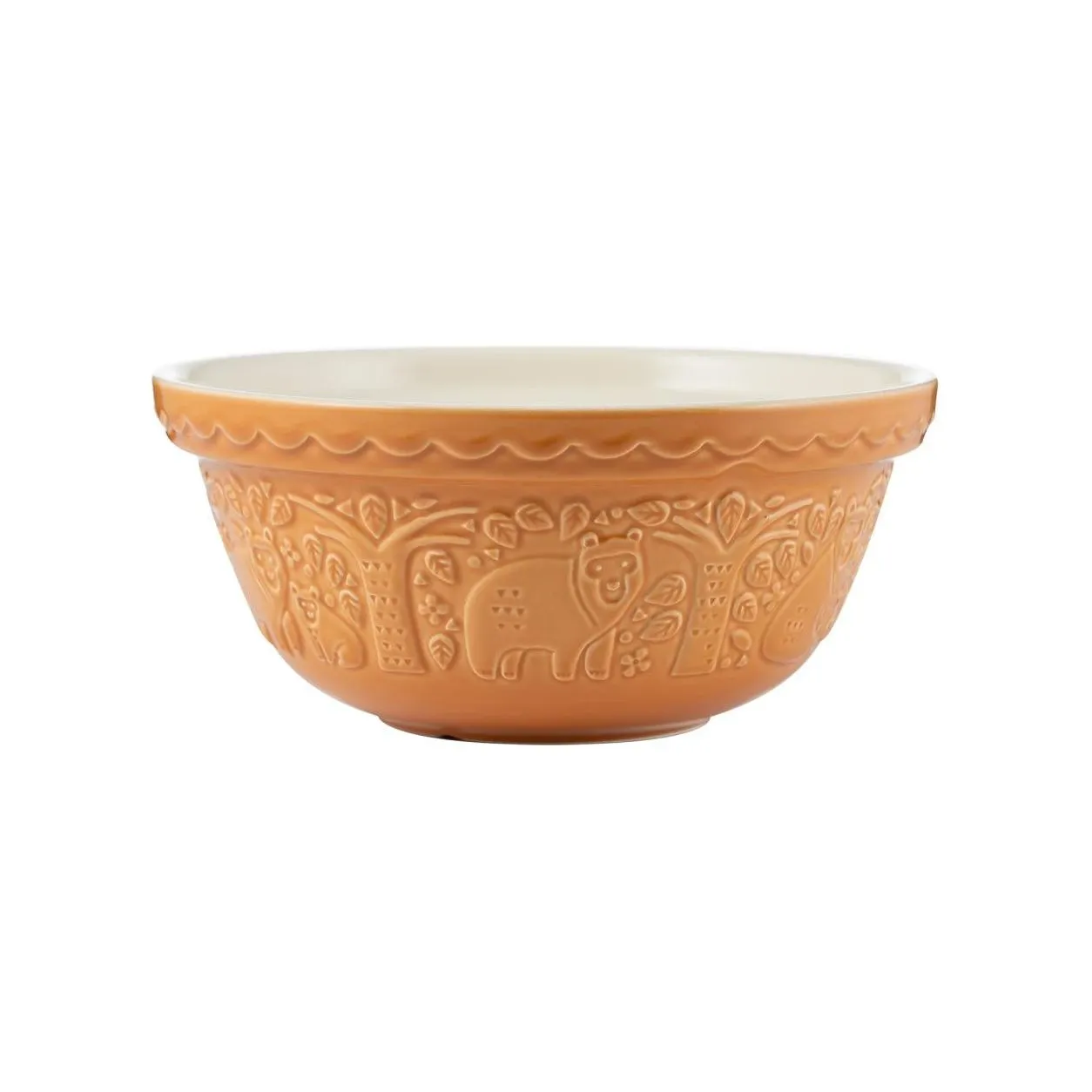 Mason Cash In the Forest Embossed Mixing Bowl | Bear (Ochre)