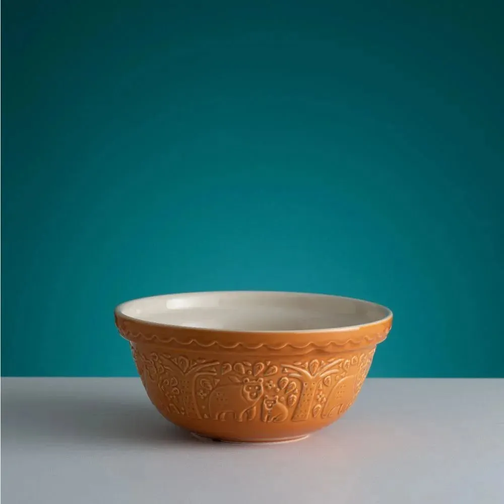 Mason Cash In the Forest Embossed Mixing Bowl | Bear (Ochre)