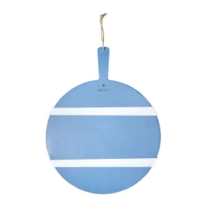Medium Round Charcuterie Board in Blue & White