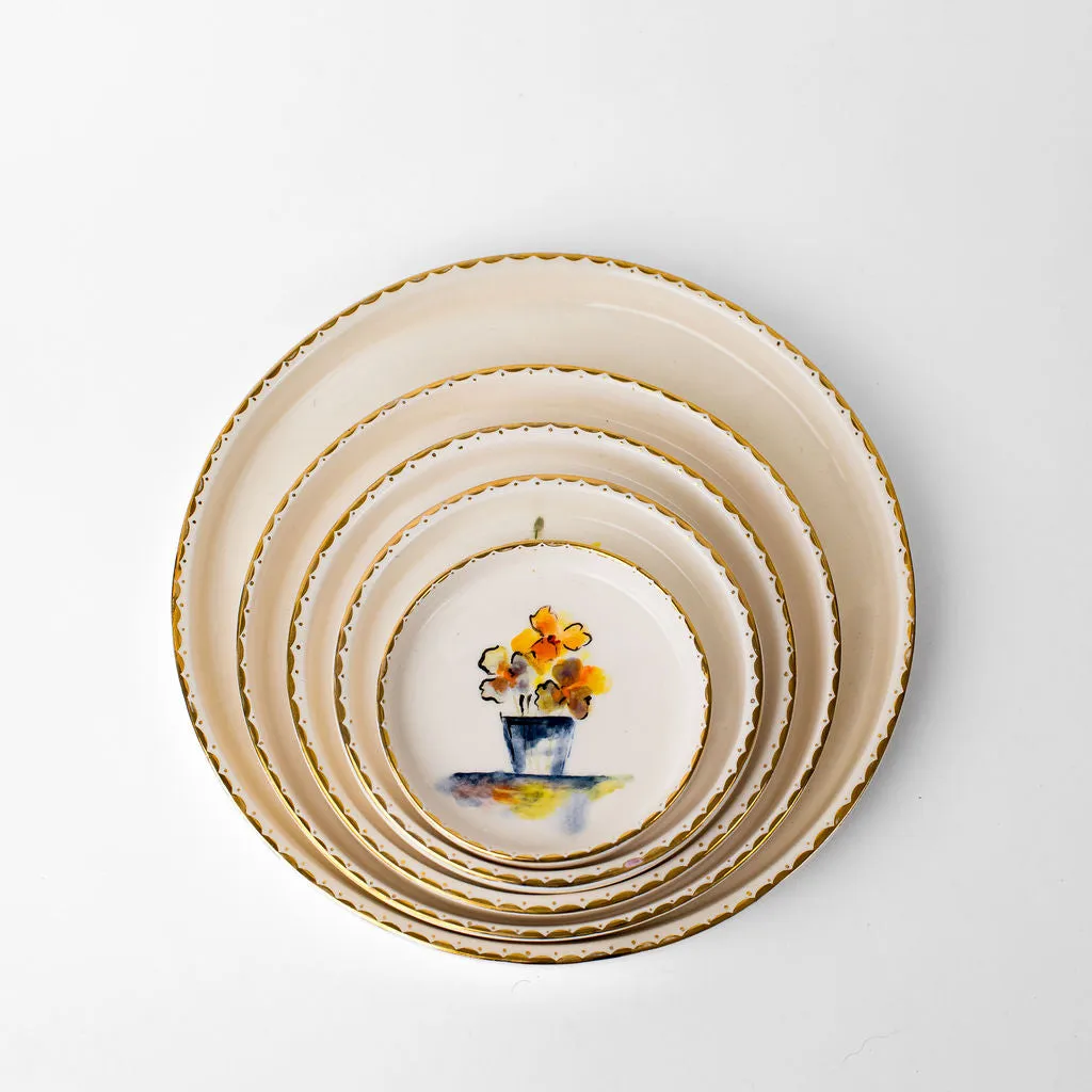 Mini Hand Painted Floral Plates