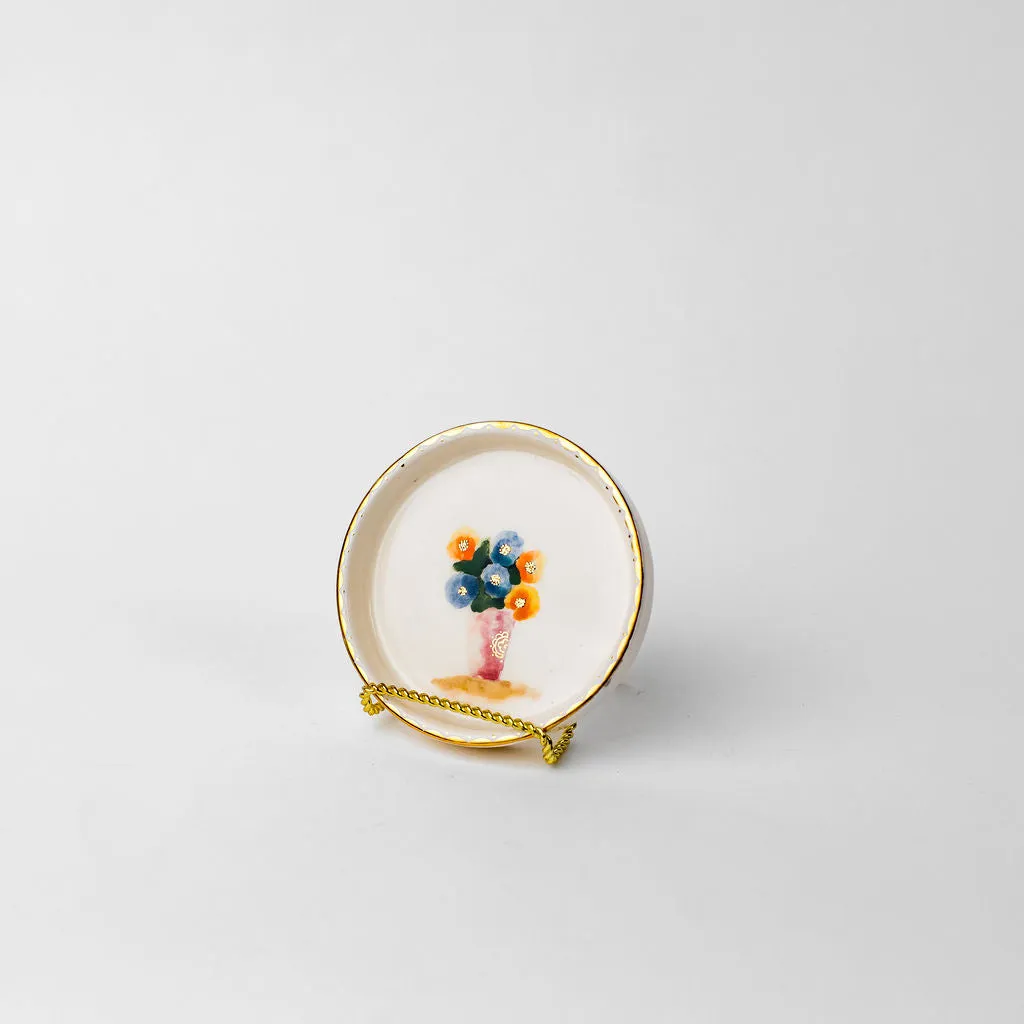 Mini Hand Painted Floral Plates