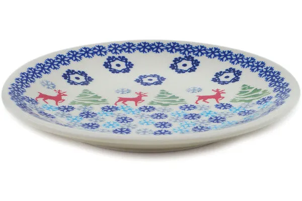 Polish Pottery 7" Plate Ring Around The Reindeer