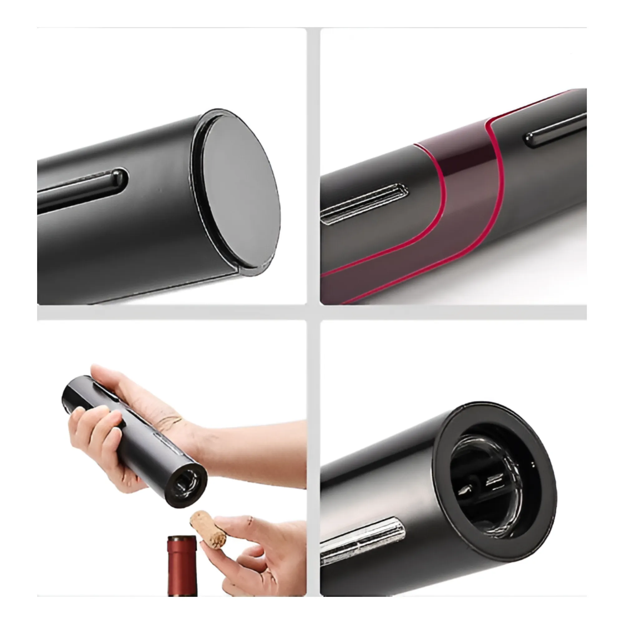 Portable Electric Battery-Operated Cordless Wine Bottle Opener Set