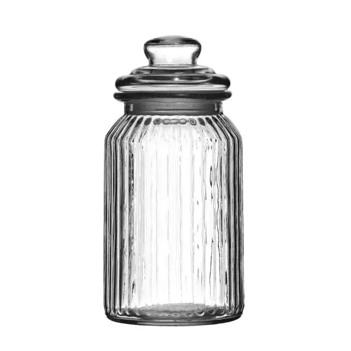 Premier 1300ML RND RIBBED GLS STORAGE JAR - 1209758