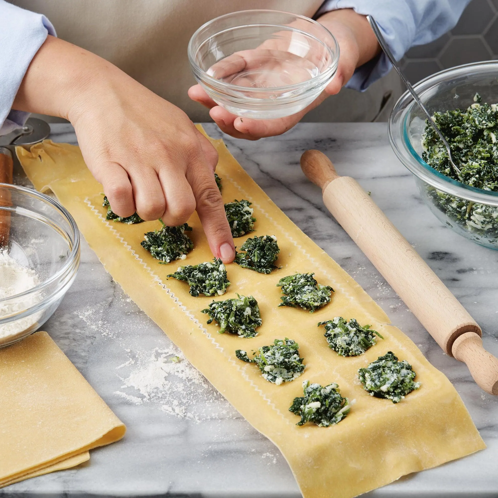 Ravioli Press with Mini Rolling Pin