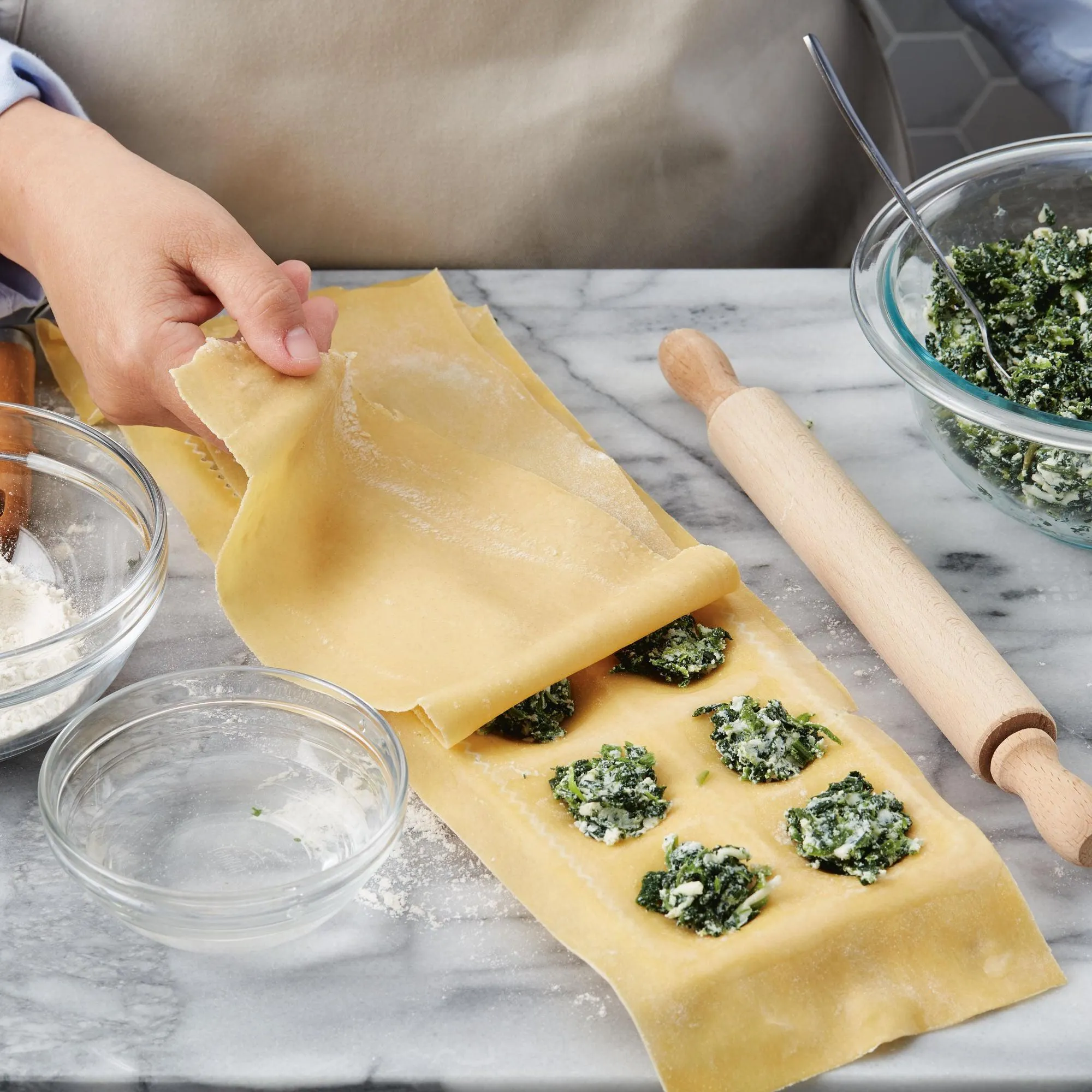 Ravioli Press with Mini Rolling Pin