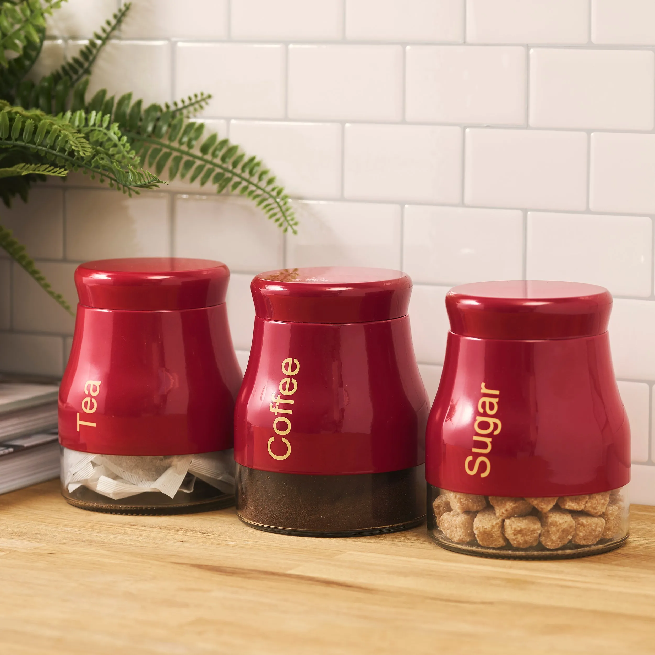Red Coffee Jar