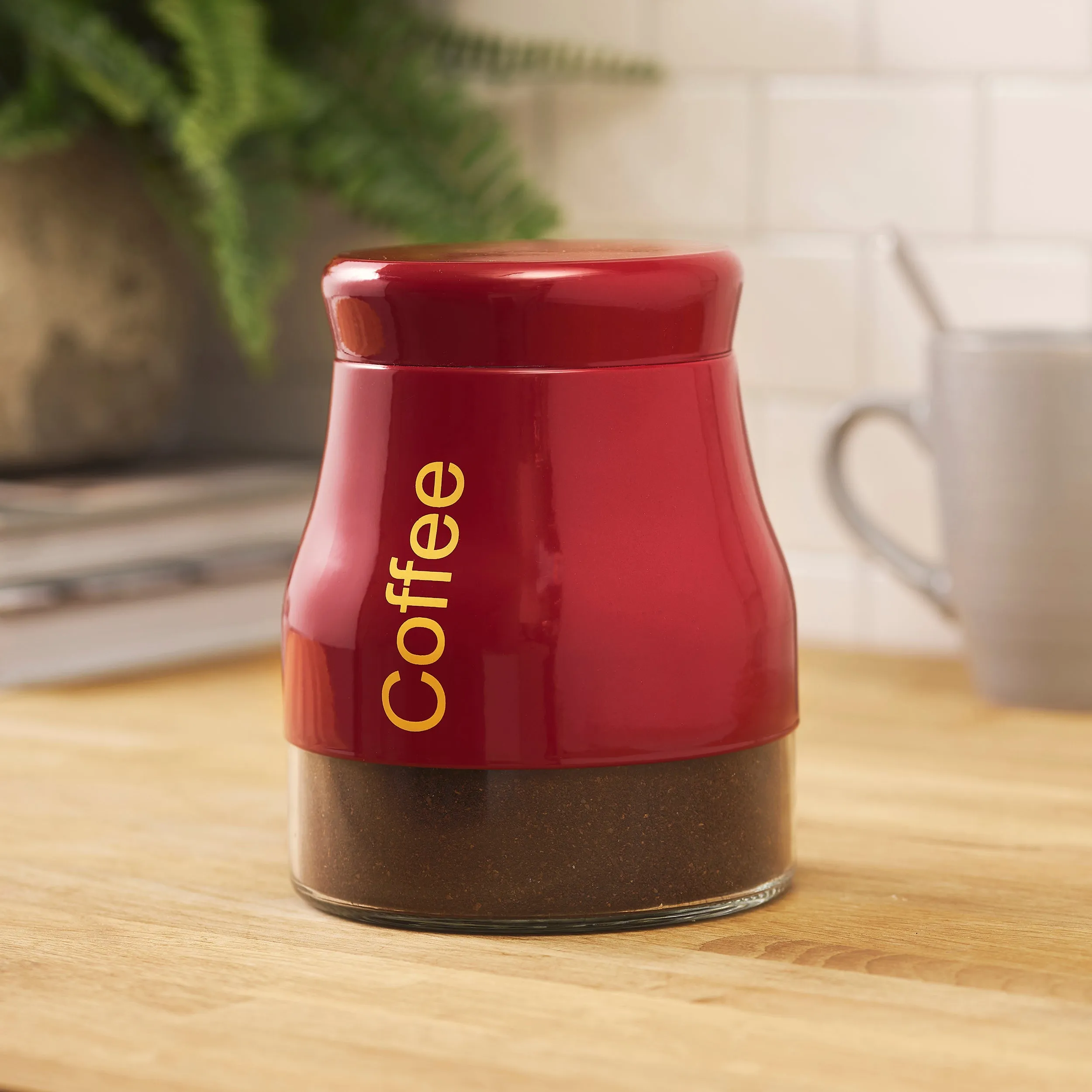 Red Coffee Jar
