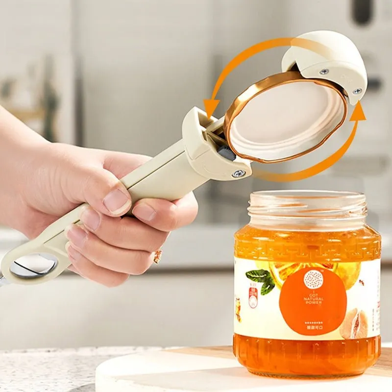 Retractable Bottle Opener - Adjustable Lid Multifunctional Retractable Can Opener