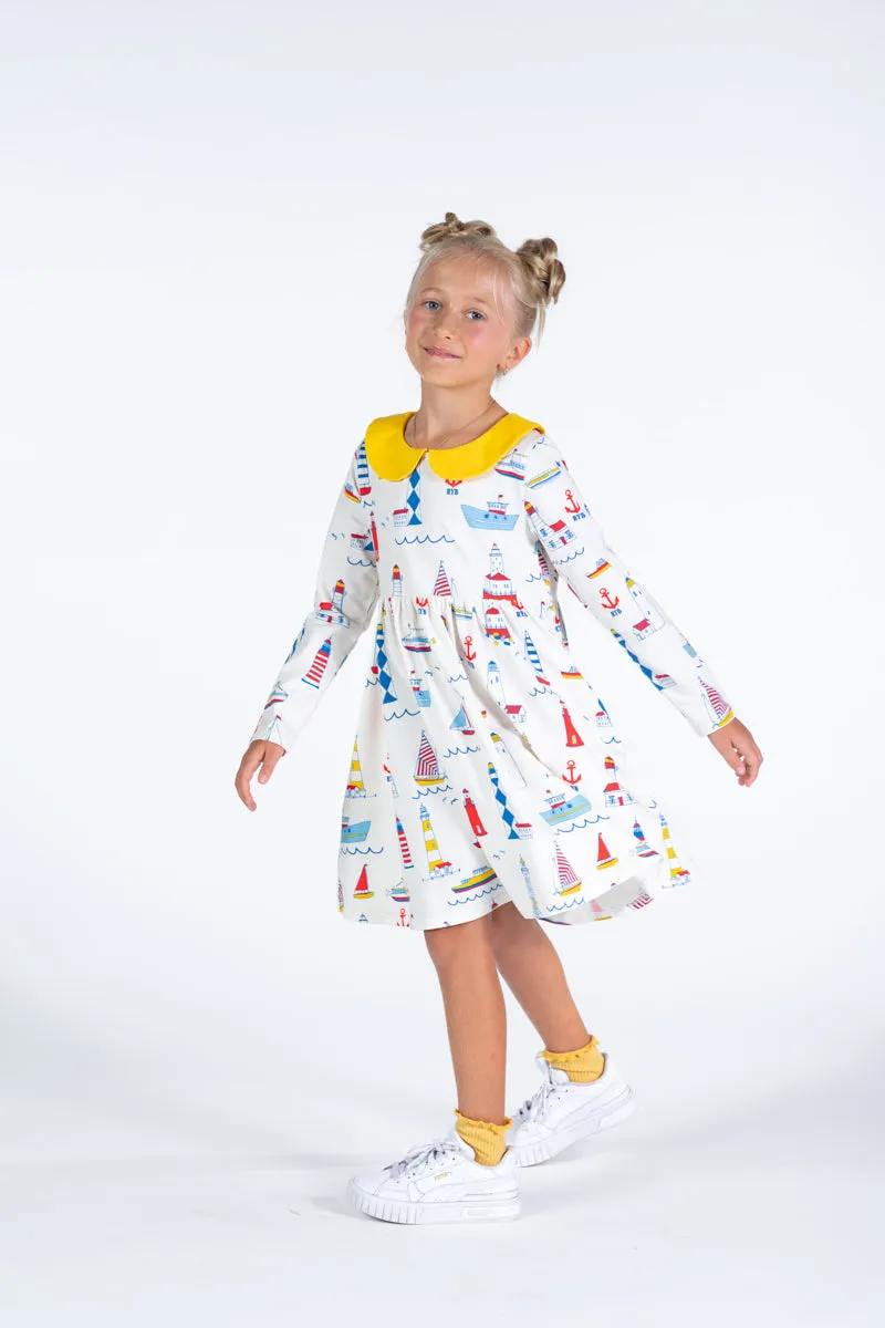 Rock Your Baby Peter Pan Dress - High Seas
